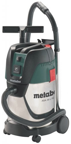 Aspirador multiusos Metabo asa 30 l pc de construcción de acero inoxidable | 30l | 1250 vatios - 602015000