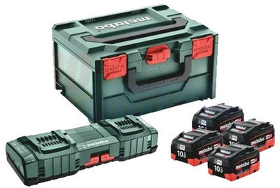Metabo 685143000 | lihd basic set 18v in x 215 (4x 10.0ah battery + asc 145 duo charger) - 685143000