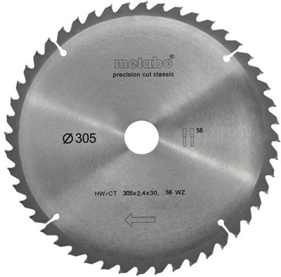 Lama per sega circolare Metabo taglio di precisione hw ct ø 305 mm, 56 wz 5°neg - 628064000
