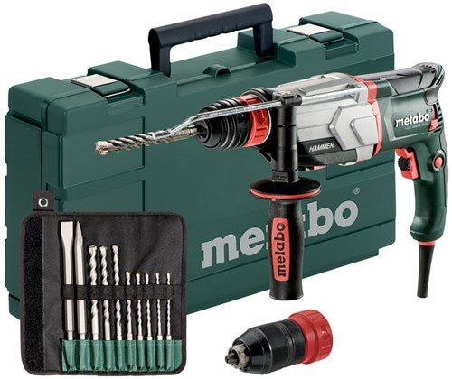 Metabo uhe 2660-2 martello combinato a presa rapida | Set punte 800w 2.8j + sds-plus (10 pezzi) - 600697510