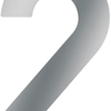Metafranc huisnummer 2 a2 120mm - wu0424017