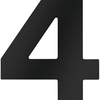 Metafranc huisnummer 4 120mm zwart - wu0424637