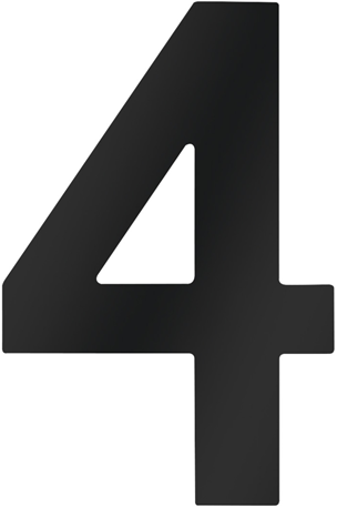 Numero civico Metafranc 4 120mm nero - wu0424637