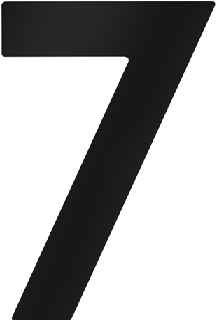 Numero civico Metafranc 7 120mm nero - wu0424667