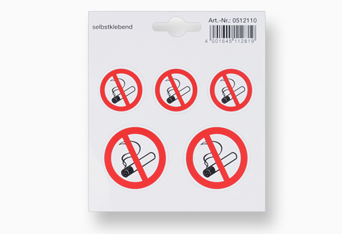 Metafranc sticker 110x110 rookverbod - wu0512110