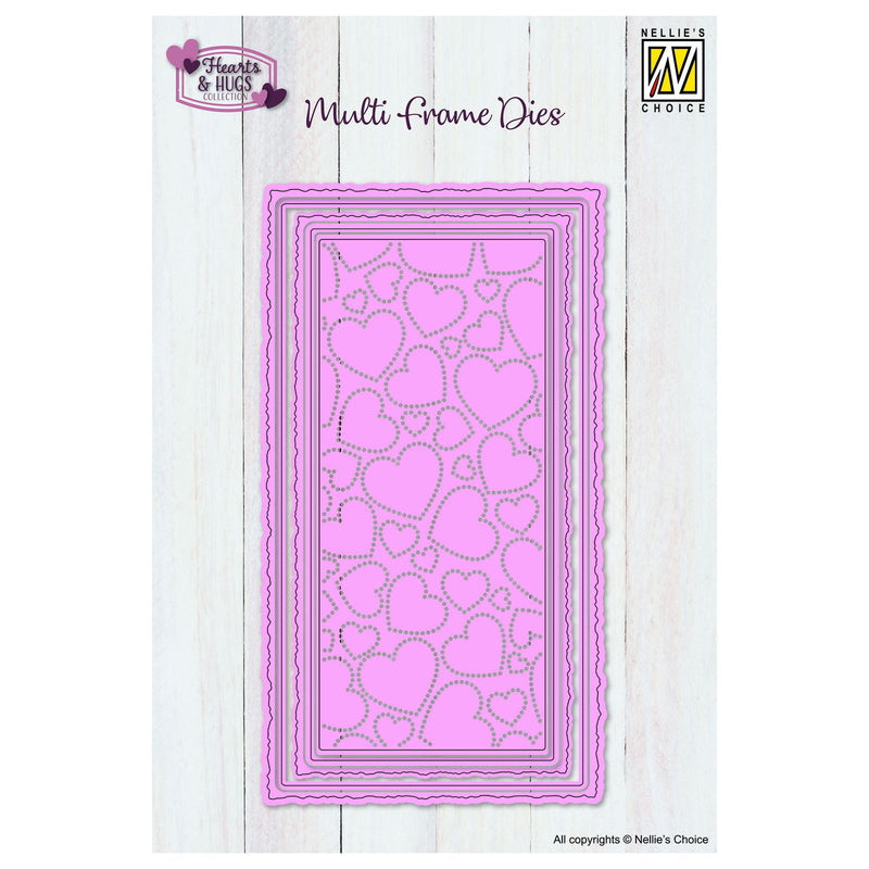 La scelta di Nellie • fustelle multiframe a pois cuore 5 pz.