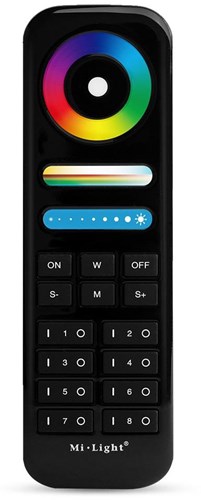 Telecomando Miboxer rgb-cct 2,4g 8 zone nero - led0231