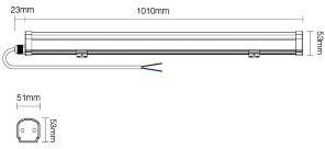 Miboxer rgb-cct led 18w swd luminaria 101cm ip66 - led0265