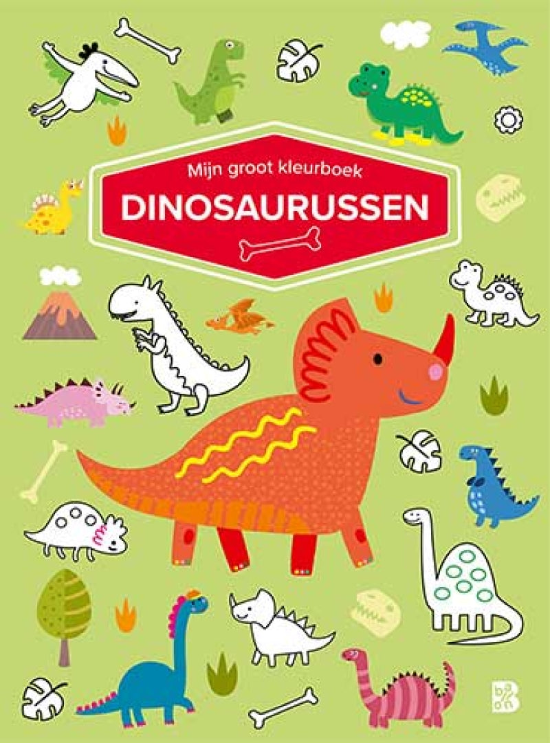 Boek groot kleurboek dinosaurussen | 2 stuks