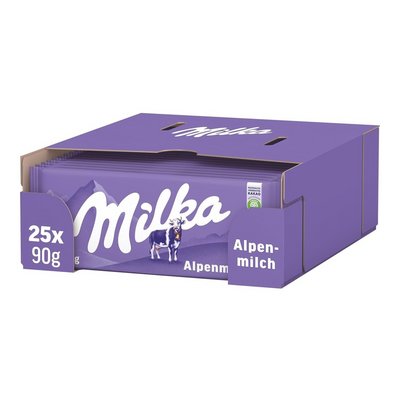 Milka alpine milk flow pack (25x 90gr)