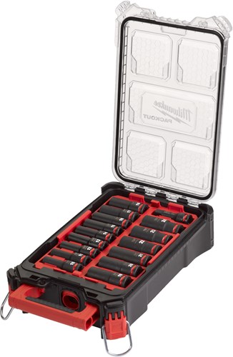 Imp milwaukee 1 2 packout act juego de vasos - Juego de vasos de 16 piezas packout™ shockwave™ 1 2 largo (16 piezas) - 4932480943