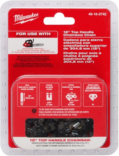 Milwaukee 30 cm 12 saw chain 0.325 x 1.1 m18 fthchs30 chain for chainsaw 30 cm 12 for m18 fthchs30 - 4932480177