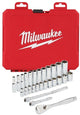 Accessori Milwaukee Set di cricchetto e bussola da 1 4" | metrico | 28 pezzi - 4932464943