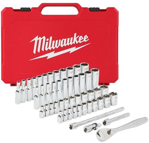 Accessori Milwaukee Set di cricchetto e bussola da 1 4" | metrico | 50 pezzi - 4932464944