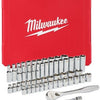 Milwaukee accesorios 3 juego de llaves de vaso y trinquete de 8" | métrico | 56 piezas - 4932464946