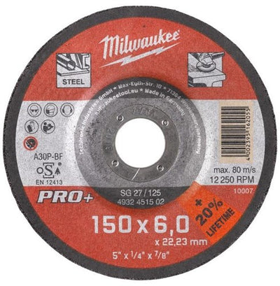 Milwaukee accessories grinding disc grw sg27 150x7 pro+ - 1pc - 4932471387