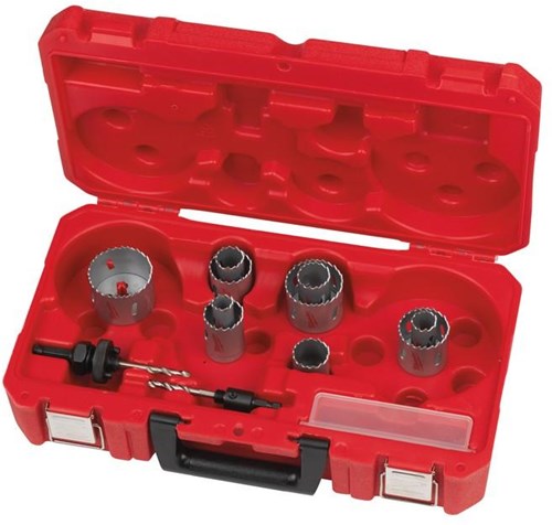 Milwaukee accessoires milwaukee bi-metaal aannemers gatzaagset. aannemer gatzaag set - 14pc - 4932464720