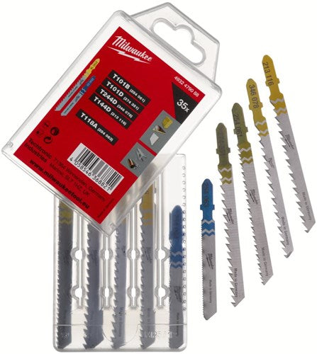 Milwaukee accessoires decoupeerzaagbladenset | hout en metaal | 35 stuks - 4932479088