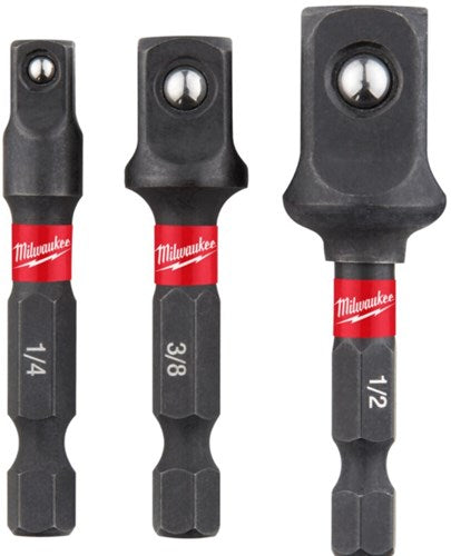 Milwaukee accesorios adaptador de enchufe shockwave set-3pc - 4932479228