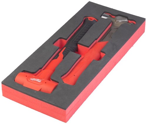 Accessori Milwaukee martelli con inserto in schiuma: martello con testa sferica 450 g e martello senza rinculo 790 g (2 pezzi) - 4932493254