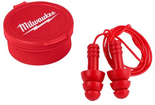 Accessori Milwaukee tappi per le orecchie riutilizzabili con cordino | 3 pezzi - 4932471904