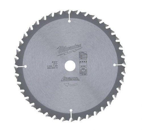 Accesorios Milwaukee hoja de sierra circular hm | 165 x 15,87 x 24t | laminado madera mdf - 4932471311