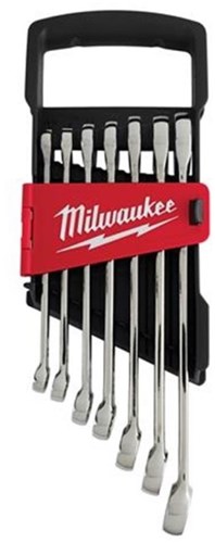 Accessori Milwaukee max morso | set di chiavi combinate a cricchetto metriche | 7 pezzi - 4932464993