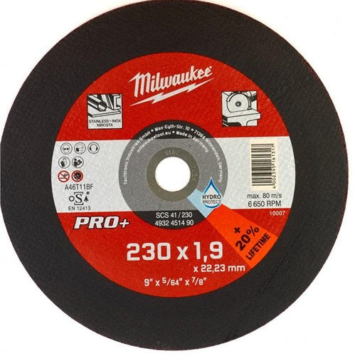 Accessori Milwaukee disco da taglio metallo scs41 230 x 1,9 mm pro+ - 25 pezzi - 4932451490