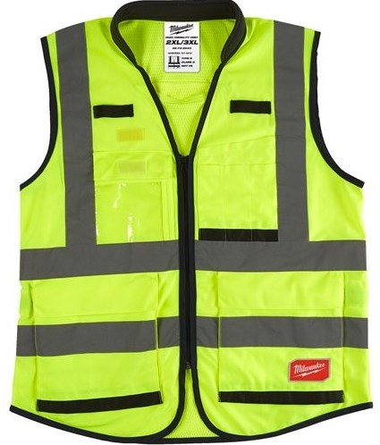 Milwaukee accesorios milwaukee premium chaleco de seguridad de alta visibilidad clase 2 amarillo - xxl - 4932471897