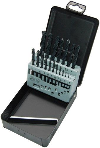 Set accessori Milwaukee punte per metallo hss-r in cassetta di metallo (19 pezzi) - 4932352468