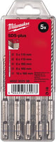 Set accessori Milwaukee martelli perforatori sds-plus in cassetta di plastica (5 pezzi) nuovo ms2 - 4932352338