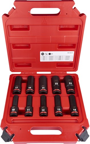Set di prese per onde d'urto accessori Milwaukee | 10 pezzi - 4932480457