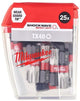 Accesorios milwaukee shockwave gen ii tx40 25mm 25 piezas - 4932430889