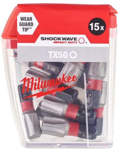 Accessori Milwaukee shockwave gen ii tx50 25mm 25 pezzi - 4932430892 - 4932430892