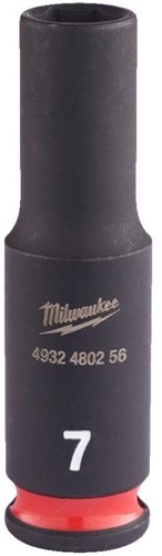 Accesorios Milwaukee vaso de impacto shockwave 1 4 de profundidad 7 mm | 1 pieza - 4932480256