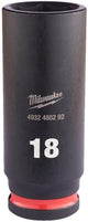 Accesorios Milwaukee vaso de impacto shockwave 3 8 de profundidad 18 mm | 1 pieza - 4932480292