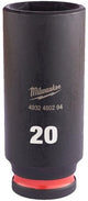 Accesorios Milwaukee vaso de impacto shockwave 3 8 profundidad 20 mm | 1 pieza - 4932480294