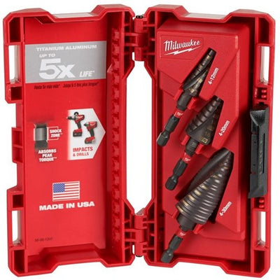 Milwaukee accessoires shockwave step drill set-3pc - 48899266