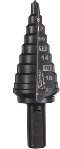 Milwaukee cobalto 4 a 20 mm - 1 ud broca escalonada cobalto 4-20 mm pasos 2 mm - 48899372