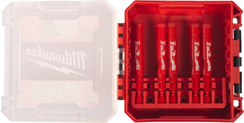 Milwaukee accessoires milwaukee diamantboorset | diamond max™ | 1 4 nat droog | 5 stuks - 4932498301