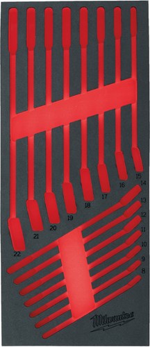 Ty Milwaukee EMP 15 PC Maxbite Flex Head Set di chiavi Inserto in schiuma Anello vuoto con inserto in schiuma Chiave a cricchetto Flex Set Max Bite™ (15 pezzi) - 4932493667