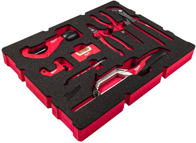 Inserto in schiuma Milwaukee adatto a tutte le cassette degli attrezzi Packout™ con cassetti idraulici | 8 pezzi - 4932493639