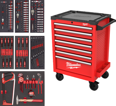 Carrello portautensili Milwaukee pieno | toolguard™ | 27 69cm| utensili universali (131 pezzi) - 4932499182