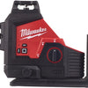 Milwaukee m12 3pl-0c | Láser tridimensional m12 con 3 círculos láser verdes de 360° - 4933478103 - 4933478103