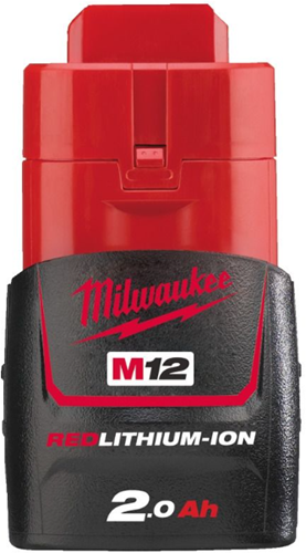Milwaukee m12 b2 accu (12 v 2.0ah redlithium-ion) - 4932430064
