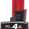 Milwaukee m12 b4 accu (12 v 4.0ah redlithium-ion) - 4932430065