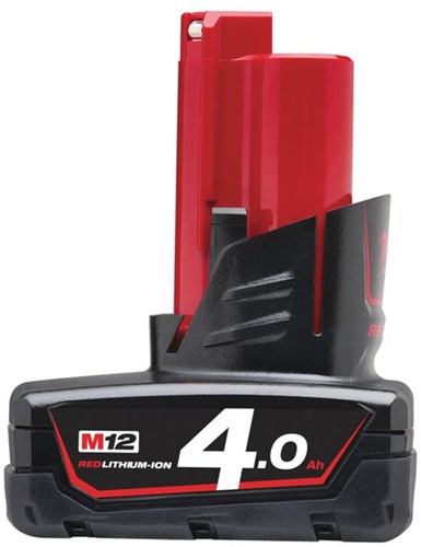 Batería Milwaukee m12 b4 (12 v 4.0ah redlithium-ion) - 4932430065