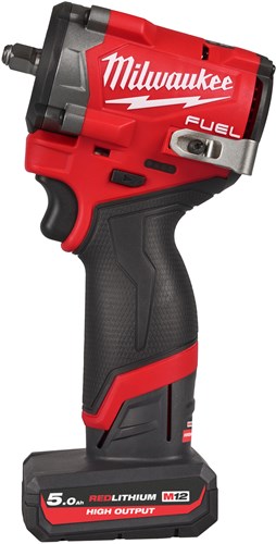 Milwaukee m12 fciwf38g3-502x | Llave de impacto de batería compacta de combustible 12v 3 8 con anillo de fricción en caja hd (batería 2x 5.0ah + cargador c12 c) - 4933493452