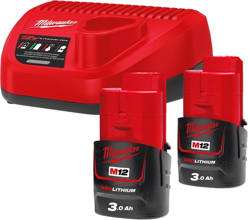 Milwaukee m12 nrg-302 | m12 accuset 12v (2x 3.0ah accu + c12 c lader) - 4933451902