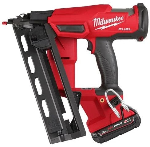 Milwaukee m18 fn16ga-202x | m18 carburante calibro 16 graffatrice di finitura | 32-63mm| 18v| Batteria agli ioni di litio da 2,0 Ah - 4933478092